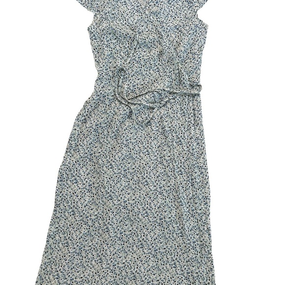 Brandy Melville Floral Wrapped Around Side Tie Midi Dress Size 2 - Picture 8 of 17